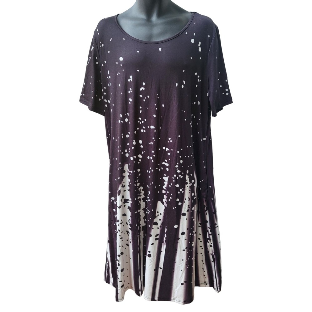 Free People COZY Dress Womens Sz‎ XXXL EU 46 Polka Dot Short Sleeve Casual Boho